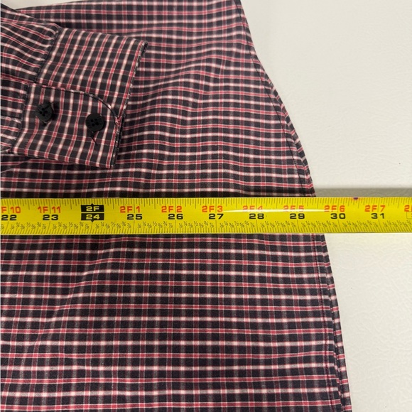 Lucchese 1883 Button Down Shirt Red Plaid Check Long Sleeve Western Cowboy Men L - Picture 4 of 7